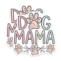 (2 Pack) Dog Mama Magnets - Cute Dog Paw Print - Canine Lover - Dog Enthusiast - 5" On Longest Side - for Cars, Fridges, Toolboxes - Made in USA - MAG6727