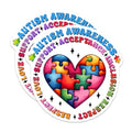(2 Pack) Autism Awareness Stickers - Accept Love Support Stickers - Inclusion Respect Stickers - 5" On Longest Side - Sticks to Any Smooth Flat Surface - Made in USA - BMCS3203