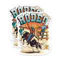 (2 Pack) Rodeo Magnets - Cowboy Bull Riding Art - Western Themed Decor - Wild West Scene - 5 Inches On Longest Side - Thick Durable Magnet - Made in USA - MAG21373