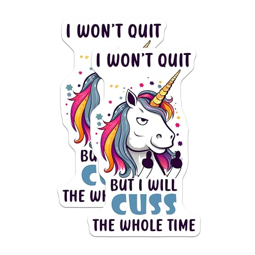 (2 Pack) Unicorn Quote Magnets - Humorous Unicorn Decor - 5" On Longest Side - for Cars, Fridges, Toolboxes - Made in USA - MAG7812