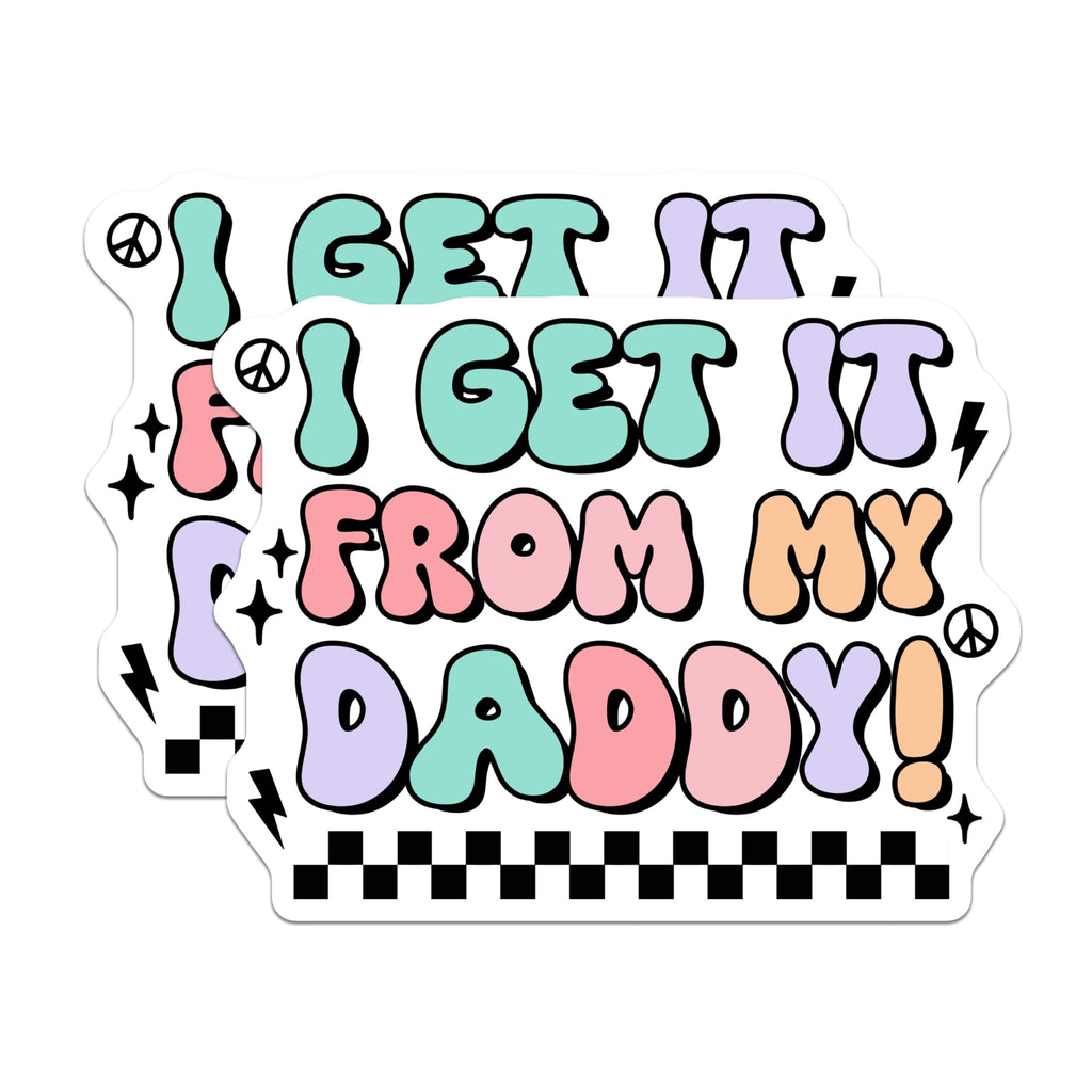 (2 Pack) Funny Dad Magnets - Humorous Dad Bumper Sticker - 5" On Longest Side - for Cars, Fridges, Toolboxes - Made in USA - MAG7474
