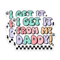 (2 Pack) Funny Dad Magnets - Humorous Dad Bumper Sticker - 5" On Longest Side - for Cars, Fridges, Toolboxes - Made in USA - MAG7474