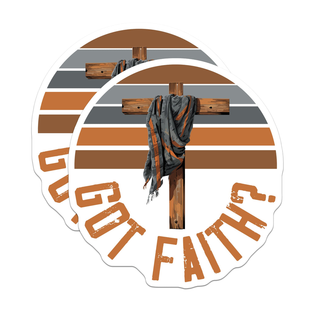 (2 Pack) Got Faith Magnets - Christian Religious Symbol - Inspirational Decor for Home Office - 5 Inches On Longest Side - Thick Durable Magnet - Made in USA - MAG27373