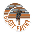 (2 Pack) Got Faith Magnets - Christian Religious Symbol - Inspirational Decor for Home Office - 5 Inches On Longest Side - Thick Durable Magnet - Made in USA - MAG27373