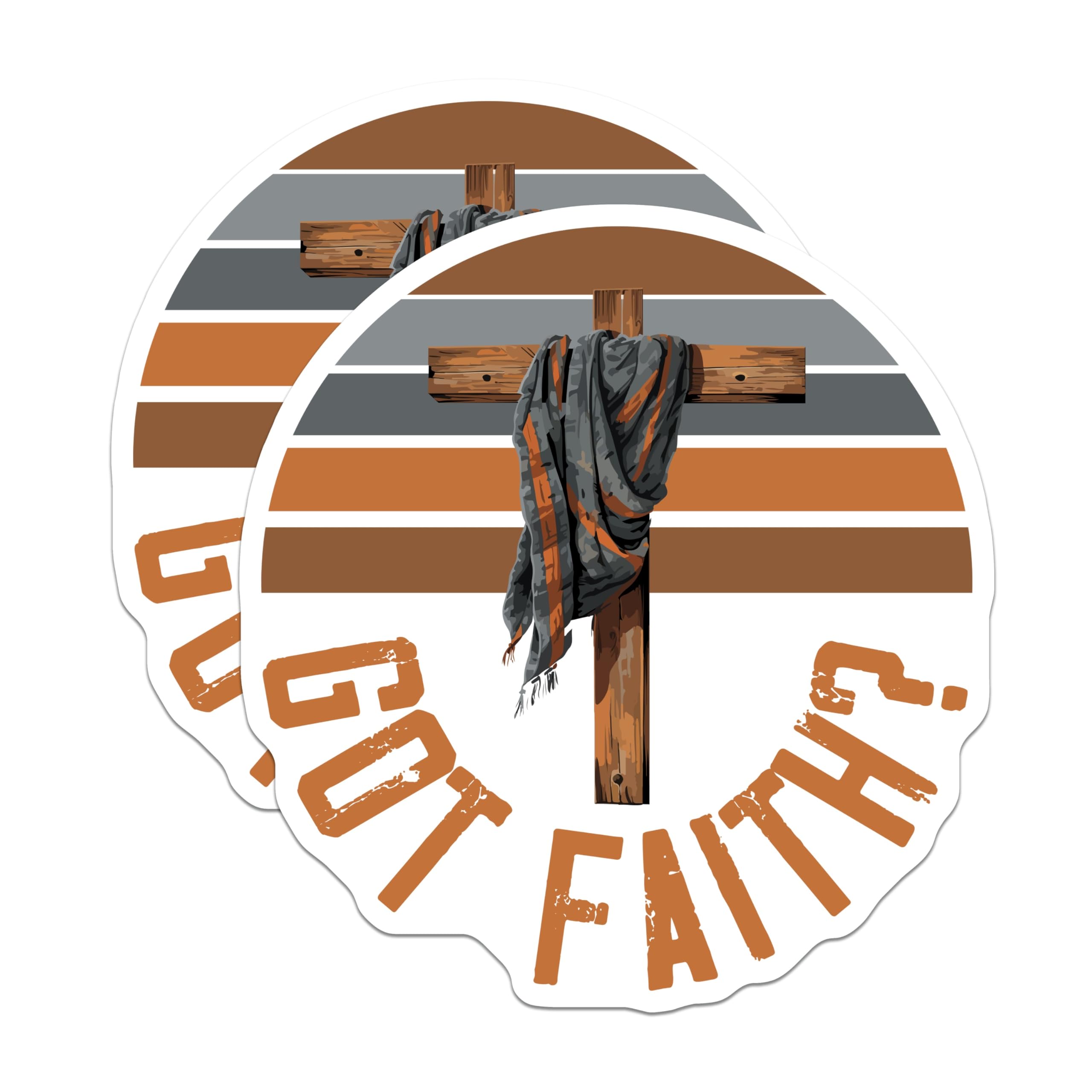 (2 Pack) Got Faith Magnets - Christian Religious Symbol - Inspirational Decor for Home Office - 5 Inches On Longest Side - Thick Durable Magnet - Made in USA - MAG27373