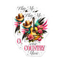 (2 Pack) Country Music Magnets - Guitar Cowboy Hat - Floral Rose Accent Magnet Set - 5" On Longest Side - Premium Magnet - for Cars, Refrigerators, Toolboxes, Lockers - Made in USA - MAG16027