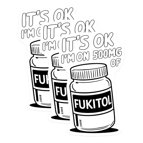 (3 Pack) Fukitol Decals - Funny Decal - Laptop Decal - 3 Inches On Longest Side - Easy Peel & Apply - Made in USA - 3MCS4359