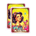 (2 Pack) Martini Maven Magnets - Retro Pin Up Girl Art - Strawberry Cocktail Accessories - 5 Inches On Longest Side - Thick Durable Magnet - Made in USA - MAG20748