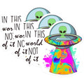(3 Pack) Alien Decals - UFO Stickers - Extraterrestrial Laptop Decal - 3 Inches On Longest Side - Easy Peel & Apply - Made in USA - 3MCS6535