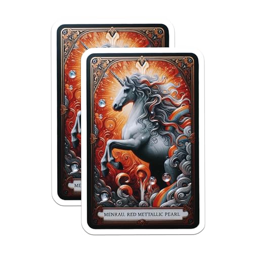 (2 Pack) Fantasy Design Magnet - Mythical Creature - 5" On Longest Side - Sticks to Smooth Flat Surfaces - Made in USA - MAG10119