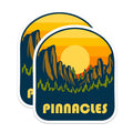 (2 Pack) Pinnacles National Park Magnets - Sunset Landscape - Fridge Decor - 5" On Longest Side - Premium Magnet - for Cars, Refrigerators, Toolboxes, Lockers - Made in USA - MAG17428