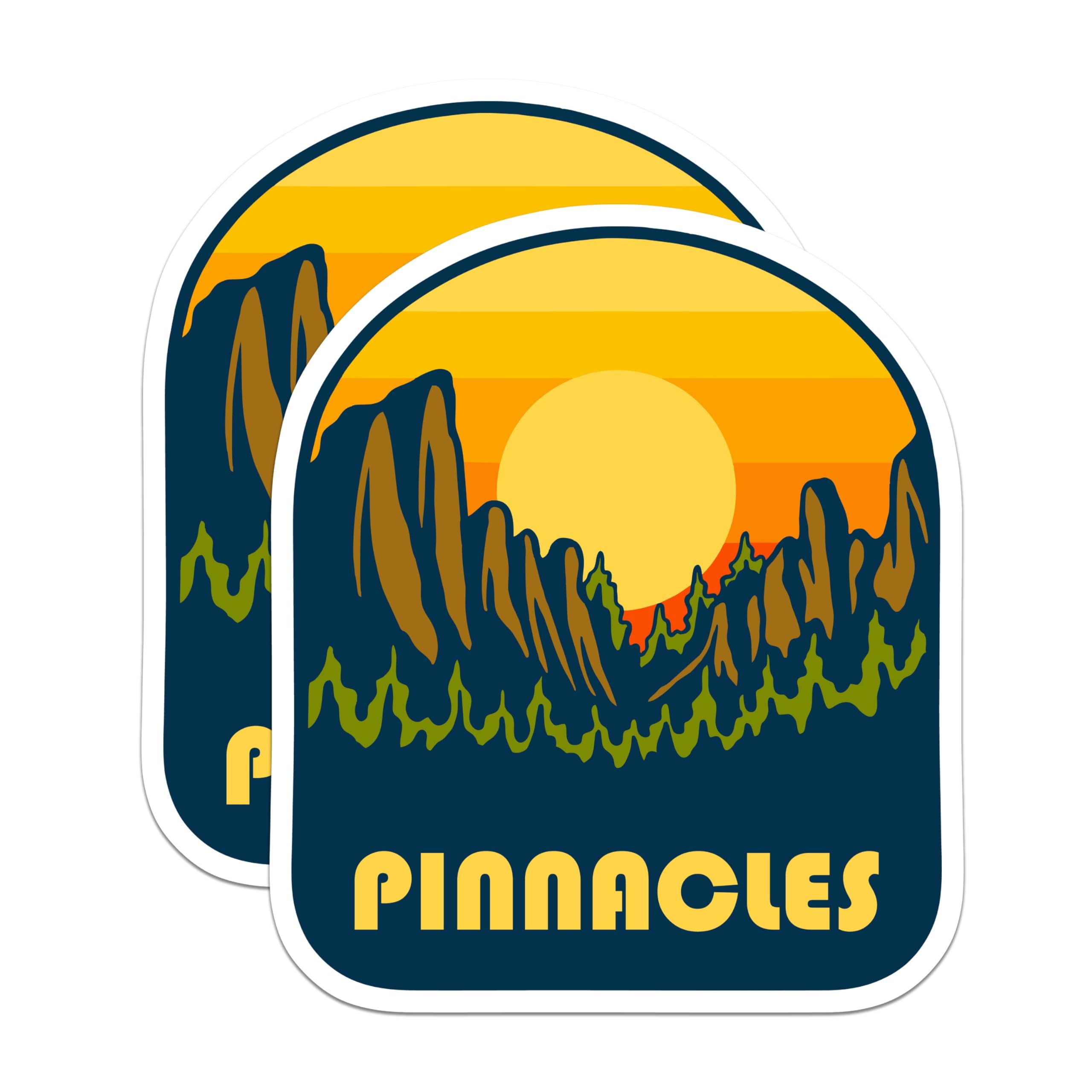(2 Pack) Pinnacles National Park Magnets - Sunset Landscape - Fridge Decor - 5" On Longest Side - Premium Magnet - for Cars, Refrigerators, Toolboxes, Lockers - Made in USA - MAG17428