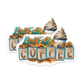 (2 Pack) Coffee Lovers Stickers - Breakfast Motivation - Coffee Time Decal - 5" On Longest Side - Sticks to Smooth Flat Surfaces - Made in USA - BMCS7540