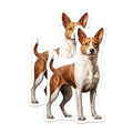 (2 Pack) Basenji Dog Magnets - Unique Pet Lover Decor for Kitchen Fridge - Happy Canine Art Home Accessories - 5 Inches On Longest Side - Thick Durable Magnet - Made in USA - MAG30675