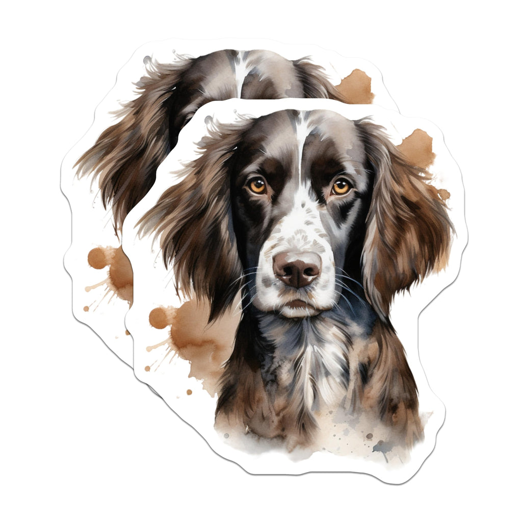(2 Pack) Springer Spaniel Dog Magnets - Watercolor Pet Art - Canine Lover Decor - 5 Inches On Longest Side - Thick Durable Magnet - Made in USA - MAG27512