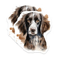 (2 Pack) Springer Spaniel Dog Magnets - Watercolor Pet Art - Canine Lover Decor - 5 Inches On Longest Side - Thick Durable Magnet - Made in USA - MAG27512