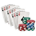 (3 Pack) Poker Hand Decals - Four Aces - Laptop Decal - 3 Inches On Longest Side - Easy Peel & Apply - Made in USA - 3MCS6047