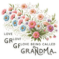 (3 Pack) Grandma Flower Decals - Love Being Called Grandma - Floral Laptop Decals - 3 Inches On Longest Side - Easy Peel & Apply - Made in USA - 3MCS1421
