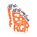 (2 Pack) Georgia Stickers - All The Way from Georgia - State Pride Stickers - 5" On Longest Side - Sticks to Smooth Flat Surfaces - Made in USA - BMCS17543