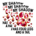 (3 Pack) Dog Shadow Decals - Paw Print Hearts - Pet Lover Laptop Decals - 3 Inches On Longest Side - Easy Peel & Apply - Made in USA - 3MCS4653