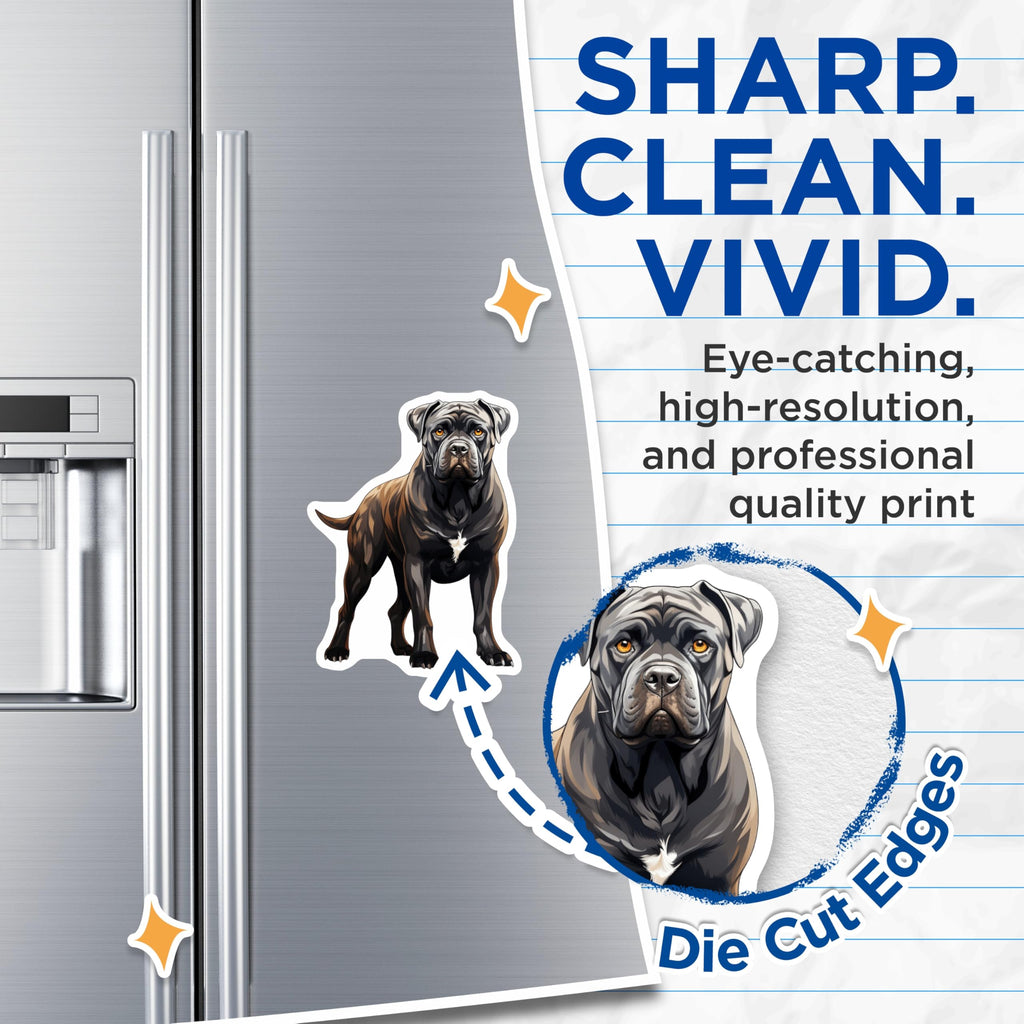 (2 Pack) Cane Corso Dog Magnets - Dog Breed Kitchen Decor - Pet Lover Fridge Accessories - 5 Inches On Longest Side - Thick Durable Magnet - Made in USA - MAG25105
