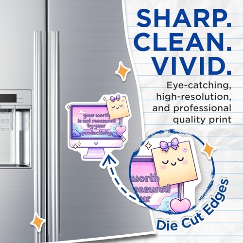 (2 Pack) Your Worth Magnets - Inspirational Quote - Cute Office Decor - 5" On Longest Side - for Cars, Fridges, Toolboxes - Made in USA - MAG7499