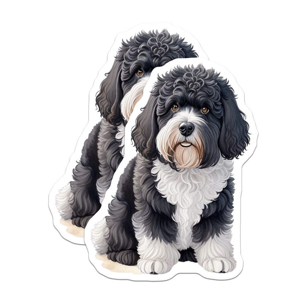 (2 Pack) Tibetan Terrier Dog Magnets - Cute Fluffy Puppy - Pet Lover Fridge Decor - 5 Inches On Longest Side - Thick Durable Magnet - Made in USA - MAG38677