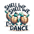 (2 Pack) Shell We Dance Stickers - Cute Turtle Stickers - Fun Animal Stickers for Kids - 5" On Longest Side - Sticks to Any Smooth Flat Surface - Made in USA - BMCS2641