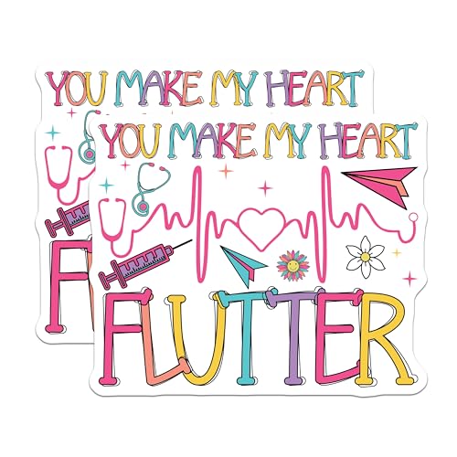 (2 Pack) Heartbeat Magnets Magnets - Inspirational Message - Colorful Magnet for Refrigerator - 5" On Longest Side - Made in USA - Sticks to Refrigerators & Metal Surfaces - MAG9133