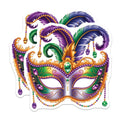 (2 Pack) Mardi Gras Mask Magnets - New Orleans Carnival Decor - Festive Masquerade - Purple Green Gold Theme - 5 Inches On Longest Side - Thick Durable Magnet - Made in USA - MAG39406