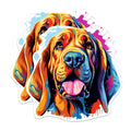 (2 Pack) Bloodhound Dog Breed Magnets - 5 Inches On Longest Side - Choose from Over 100 Dog Breeds - for Cars, Refrigerators, Toolboxes - Made in USA - MAG1782