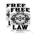 (2 Pack) Free from Law Magnets - Romans 8:2 Christian Decor - Scripture Bible Verse Faith - 5 Inches On Longest Side - Thick Durable Magnet - Made in USA - MAG29812