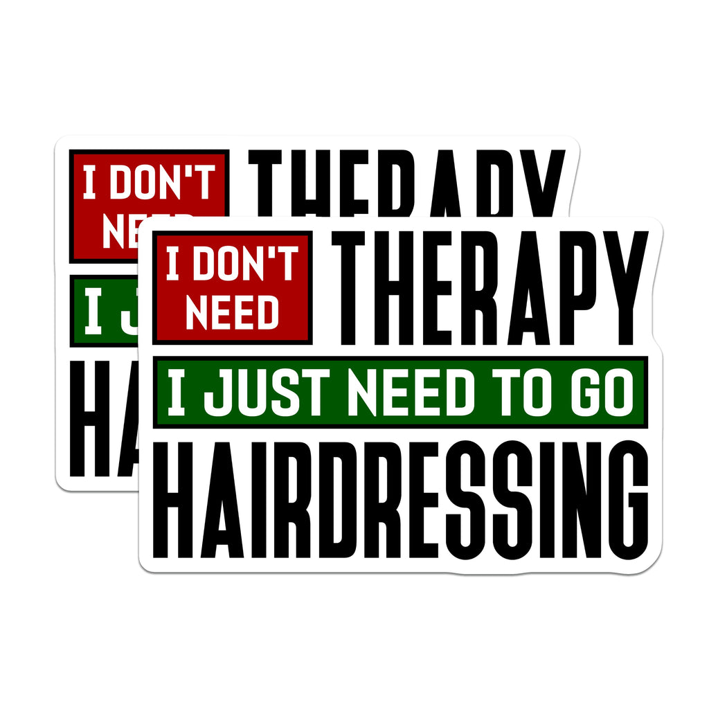 (2 Pack) Hairdressing Therapy Magnets - Funny Stylist Humor - Salon Client Aesthetic - Refrigerator Locker Decor - 5 Inches On Longest Side - Thick Durable Magnet - Made in USA - MAG37098