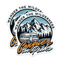 (2 Pack) Wander The Wilderness Magnets Magnets - Conquer The Peaks - Adventure Art - 5" On Longest Side - Made in USA - Sticks to Refrigerators & Metal Surfaces - MAG8639