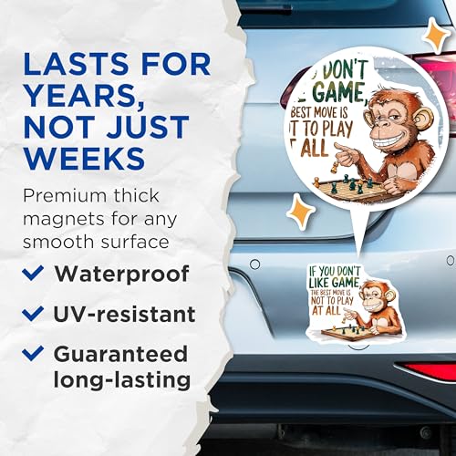 (2 Pack) If You Dont Like Game Magnets Magnets - Funny Monkey Sayings - Inspirational Quotes - 5" On Longest Side - Made in USA - Sticks to Refrigerators & Metal Surfaces - MAG8752