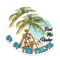 (2 Pack) Skeleton Palm Tree Magnets - Beach Vacation Decor - Funny Tropical Art - 5 Inches On Longest Side - Thick Durable Magnet - Made in USA - MAG39953