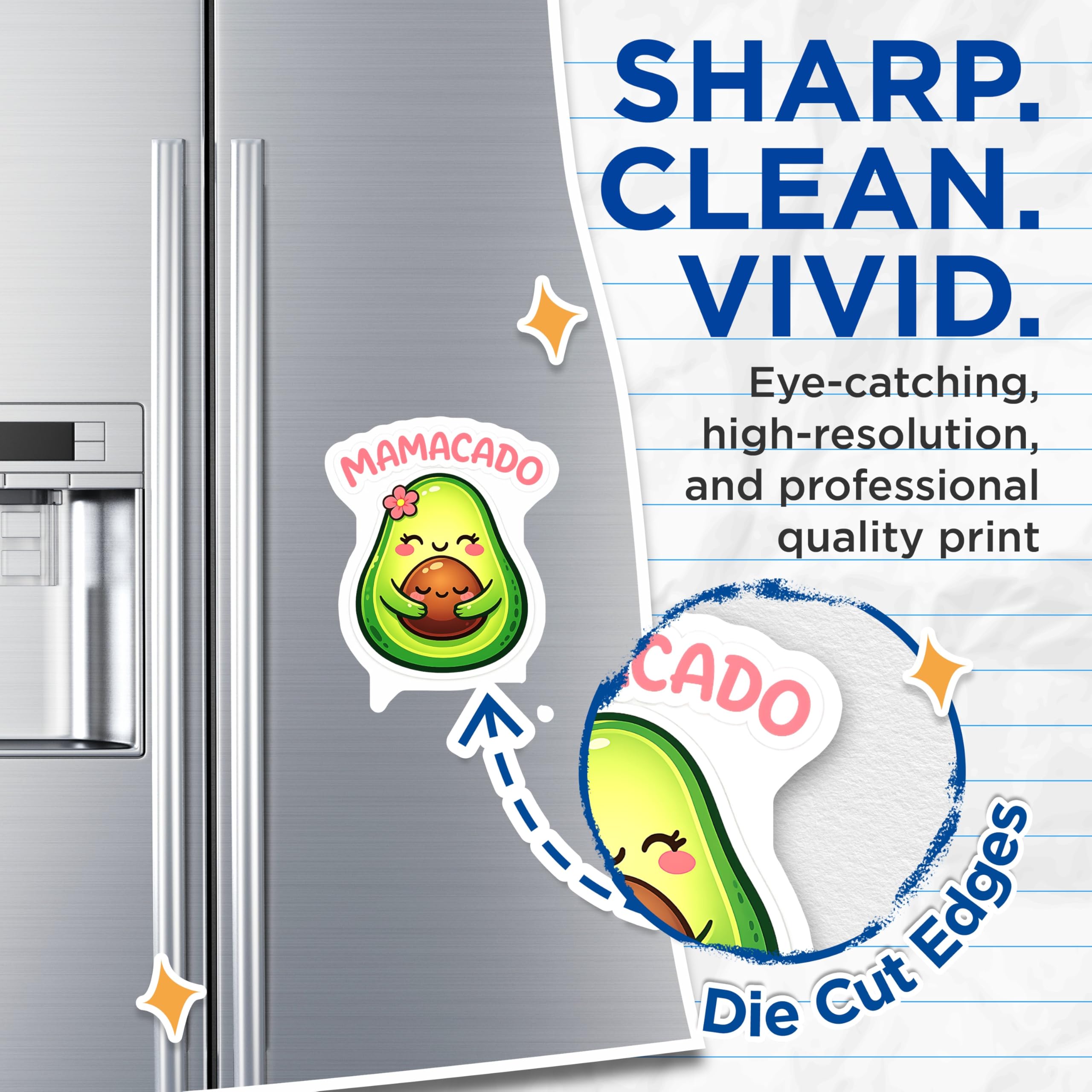 (2 Pack) Mamacado Avocado Mama Magnets - New Motherhood Journey - Pregnancy Celebration Decor - Baby Shower Ideas for Mom - 5 Inches On Longest Side - Thick Durable Magnet - Made in USA - MAG21730