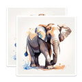 (2 Pack) Elephant Lover Magnets Magnets - Hand Drawn Elephant Art - Animal Lover Decor - 5" On Longest Side - Made in USA - Sticks to Refrigerators & Metal Surfaces - MAG8682