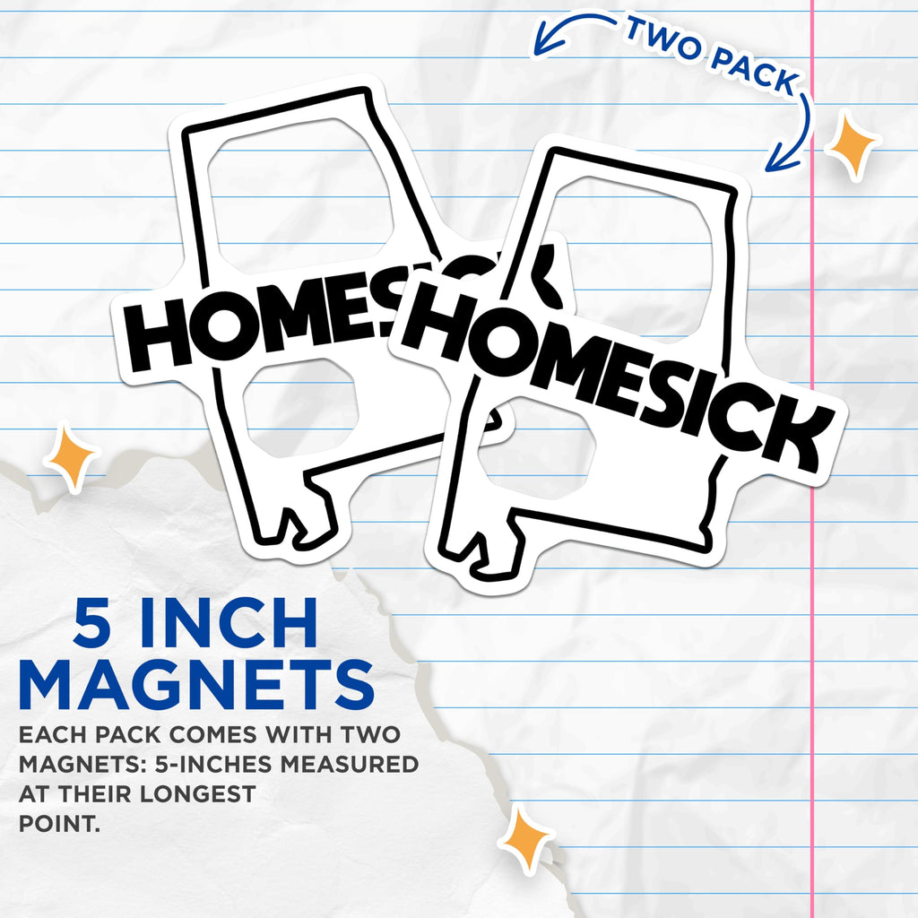 (2 Pack) Homesick Magnets - Wrench Tool Industrial Decor - Mechanic Garage Handyman Art - 5 Inches On Longest Side - Thick Durable Magnet - Made in USA - MAG19178
