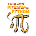 (2 Pack) 3.14159 Meter Python Magnets - Snake Pi Symbol - Fun Math Decor - 5" On Longest Side - for Cars, Fridges, Toolboxes - Made in USA - MAG8156