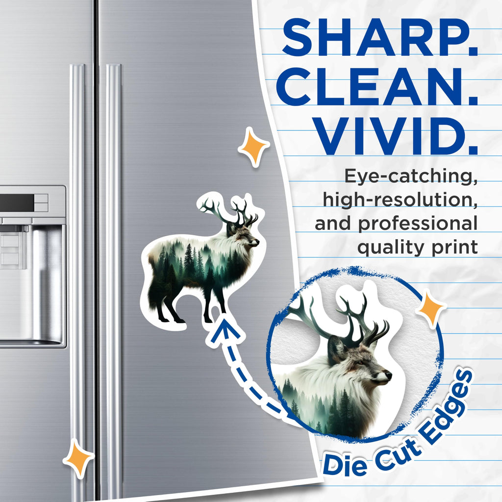 (2 Packs) Elk Cool Wilderness Nature Animal Magnets - Cool Nature Lover Animals Magnets - 5 Inches On Longest Side - Premium Magnet - for Fridges, Toolboxes, Cars - Made in USA - MAG2270