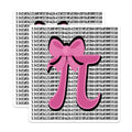 (2 Pack) Pi Day Magnets - Math Lover - Pink Bow - Nerd Decor - 5" On Longest Side - Premium Magnet - for Cars, Refrigerators, Toolboxes, Lockers - Made in USA - MAG16959