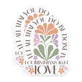 (2 Pack) Corinthians Stickers - Love Scripture Verse - Floral Christian Decals- 5" On Longest Side - Sticks to Smooth Flat Surfaces - Made in USA - BMCS16627
