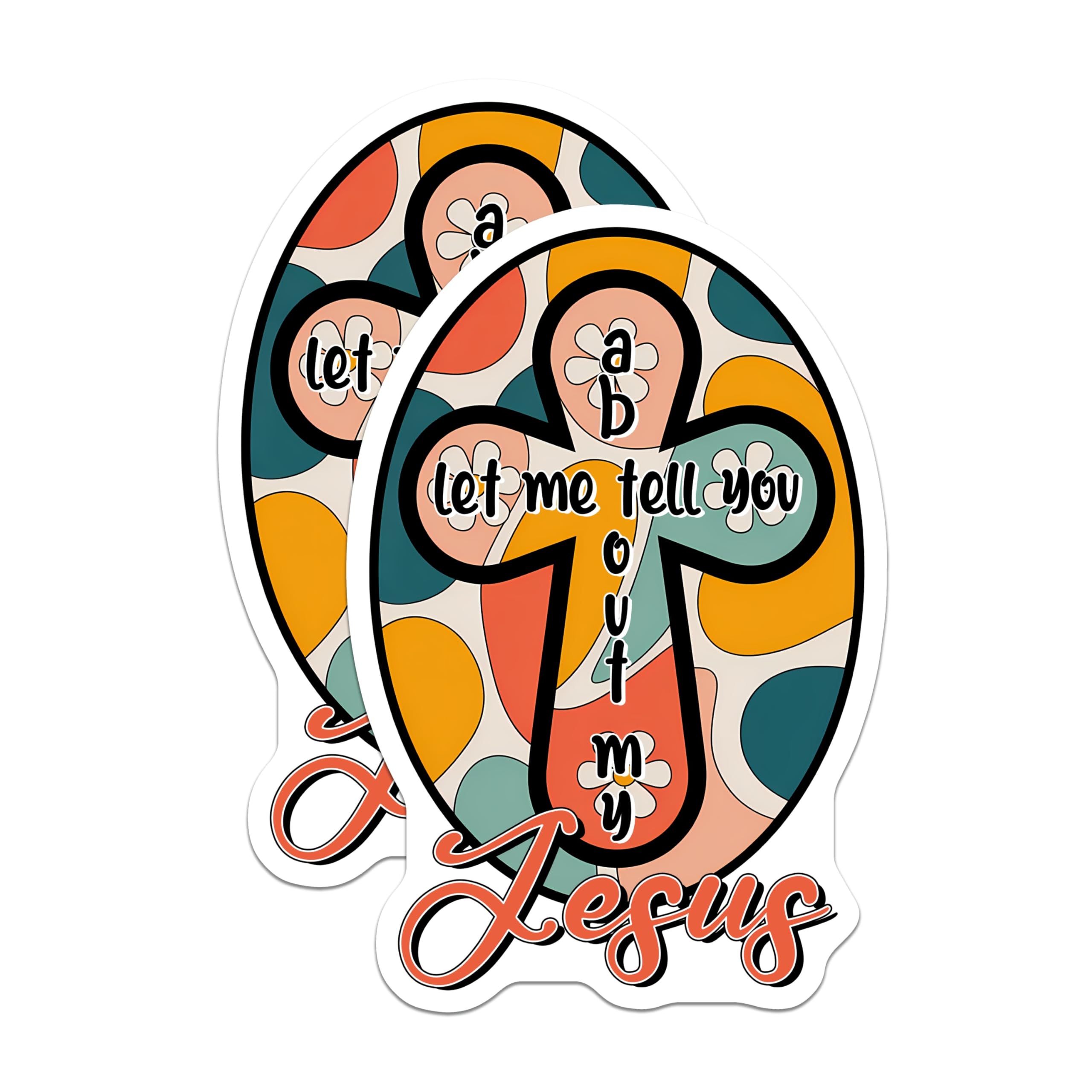 (2 Pack) Jesus Magnets - Religious Affirmation Magnet - Inspirational Saying Magnets - 5" On Longest Side - Premium Magnet - for Cars, Refrigerators, Toolboxes, Lockers - Made in USA - MAG14756