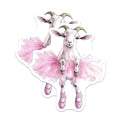 (2 Pack) Cute Goat in Tutu Stickers - Animal Lover Sticker Pack - Fun Farm Animal Decal - 5" On Longest Side - Sticks to Smooth Flat Surfaces - Made in USA - BMCS9512