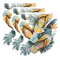 (3 Pack) Flip Flop Decals - Summer Beach Theme - Tropical Plant Decor - 3 Inches On Longest Side - Easy Peel & Apply - Made in USA - 3MCS8093