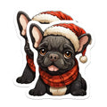 (2 Pack) French Bulldog Christmas Magnets - Holiday - Cute Dog Magnets - Christmas Dog ation - 5" On Longest Side - for Cars, Fridges, Toolboxes - Made in USA - MAG3935