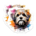 (2 Pack) Watercolor Dog Magnets - Cute Pet Art Magnet - Animal Lover Fridge Decor - Shih Tzu Puppy Display - 5 Inches On Longest Side - Thick Durable Magnet - Made in USA - MAG29991