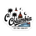 (2 Pack) Columbia South Carolina Magnets - Soda City Souvenir - SC Travel Keepsake - 5" On Longest Side - Premium Magnet - for Cars, Refrigerators, Toolboxes, Lockers - Made in USA - MAG18619