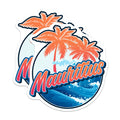 (2 Pack) Mauritius Magnets - Tropical Island Decor - Ocean Waves Souvenir - Palm Trees Travel Collection - 5 Inches On Longest Side - Thick Durable Magnet - Made in USA - MAG19001